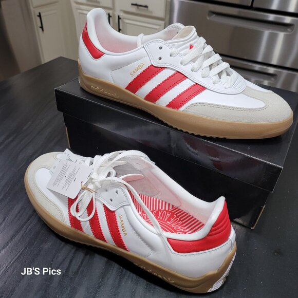 Adidas Samba OG PUIG Men's Shoes White Scarlet Red Gum JQ5865 BRAND NEW IN BOX - Picture 4 of 16